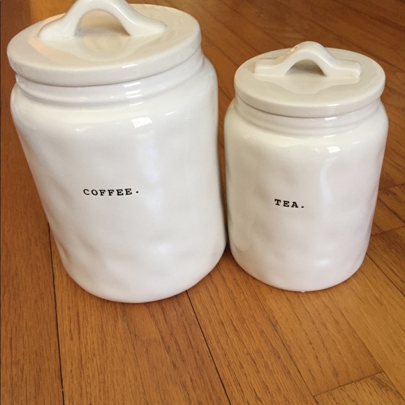 rae dunn coffee and tea canister